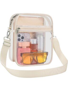 Transparent Stadium Clear Purse | Waterproof Messenger Bag for Events